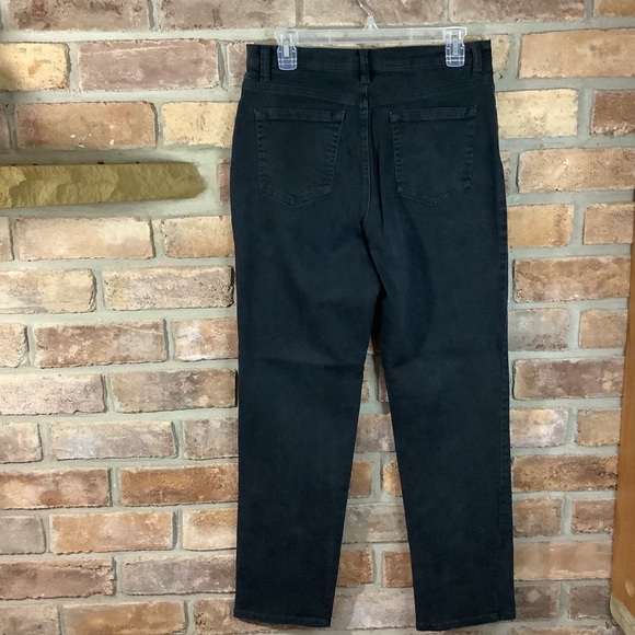 GLORIA VANDERBILT “Amanda” Black Straight Leg Denim Jeans 63 - Picture 2 of 7
